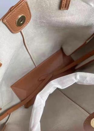 Сумка polene cyme edition textured camel 7