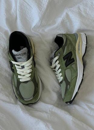 New balance 990 green/black жіночі кросівки5 фото