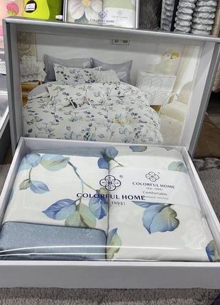 Комплект постельного белья, высококачественный сатин, евро, подарочная упаковка2 фото