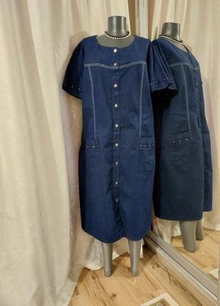 Джинсовое с карманами платье 👗