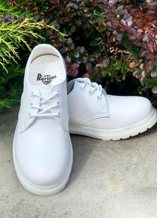 Туфли dr. martens 1461 mono white❤3 фото