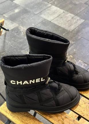Чоботи тепли у стилі chanel