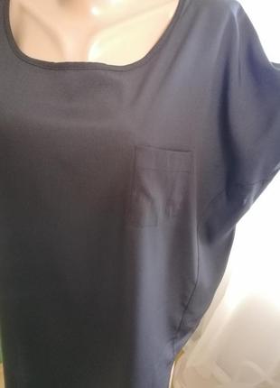Блуза женская батал оверсайз чёрная5 фото