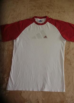 Двухцветная футболка adidas с короткими рукавами-реглан1 фото