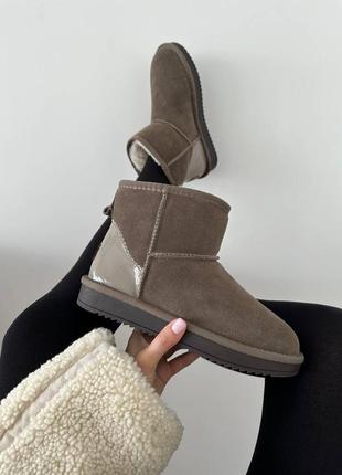 Женские угги угги угг classic mini logo zip snow boots ugg shoes che
