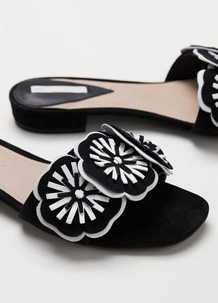 Замшевые мюли н&м