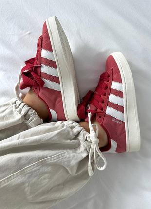 Кроссовки adidas campus “red/white”8 фото