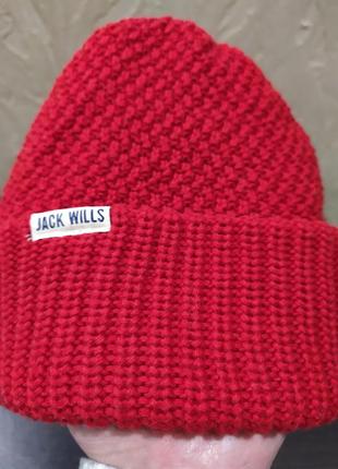 Красная шапка бини от jack wills4 фото