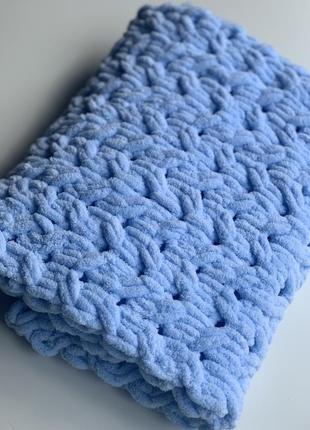 Плюшевые пледки вязаное одеяло конверт4 фото