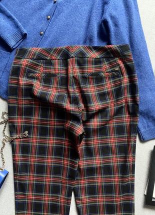 Стильні картаті штани, tommy hilfiger, оригінал, дорогий преміум бренд, прямі, висока посадка, тартан,6 фото