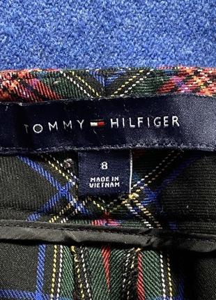 Стильные брюки в клетку, tommy hilfiger, оригинал, дорогой премиум бренд, прямые, высокая посадка, тартан,8 фото