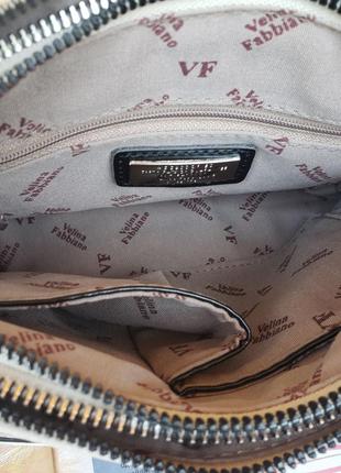 Женская стильная сумка через на плечо три отделения velina fabbiano жіноча стильна10 фото