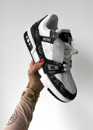 Жіночі кросівки lv trainer sneaker white/black