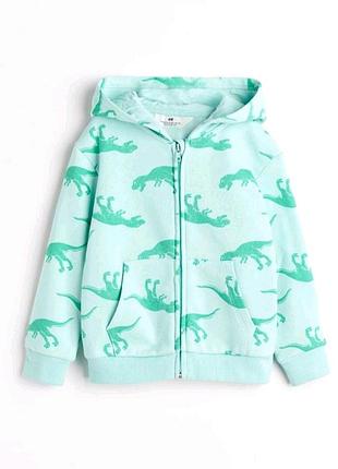 Кофта на блискавці худі толстовка h&m принт начьос