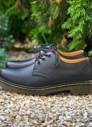 Туфлі dr. martens 1461 black, шкіряні туфлі унісекс