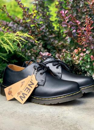 Туфли dr. martens 1461 black, кожаные туфли унисекс3 фото