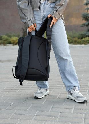 Чёрный женский рюкзак roll top - оксфорд8 фото