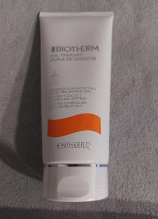 Очищающее масло для душа - biotherm oil therapy protecting shower care 200ml.2 фото