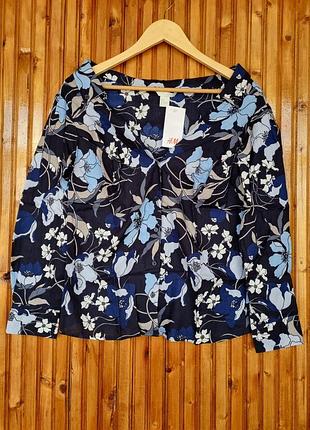 Стильная хлопковая блуза h&m.3 фото