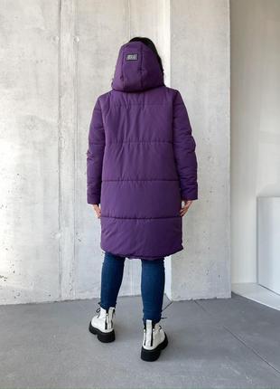 Стильная зимняя удлиненная куртка 🌈8 цветов4 фото