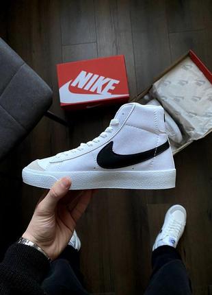 Nike blazer mid 77 white4 фото