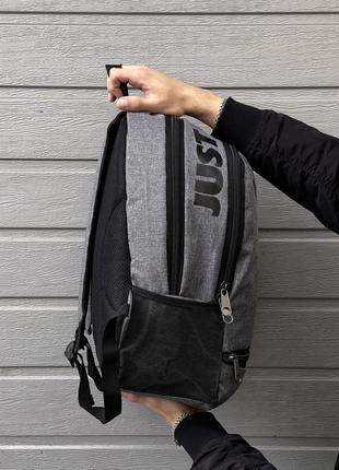 Рюкзак серый меланж (велике лого) nike3 фото