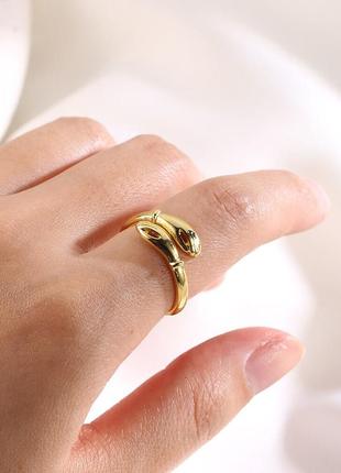 Женское регулируемое кольцо с пробой позолота 750 14к золото ювелирные украшения руки блестящее акция скидка распродажа3 фото