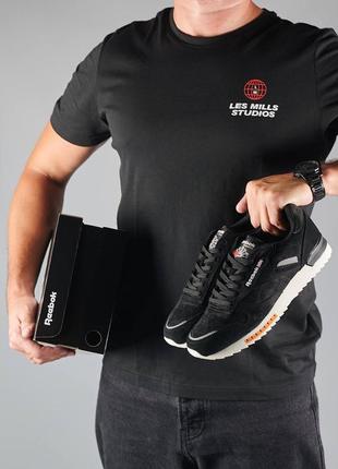🔥мужские кроссовки reebok classic m black white