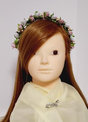 Віночок-обруч на голову ручної роботи "перлинка"