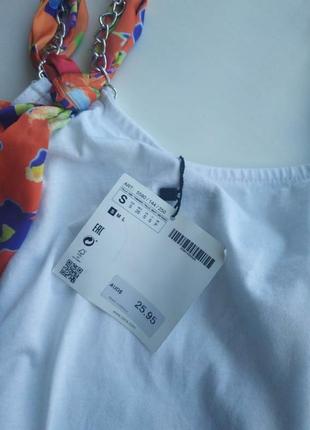 Блуза топ с лентами и цепями zara5 фото