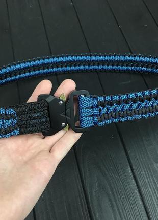 Ремень из паракорда double cobra (black/blue)