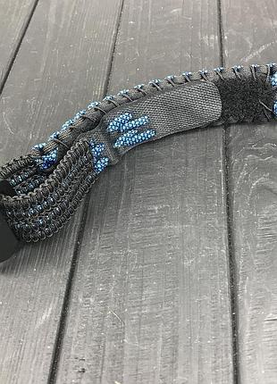 Ремень из паракорда double cobra (black/blue)3 фото