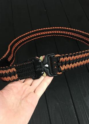 Ремень із паракорду double cobra (black/orange)