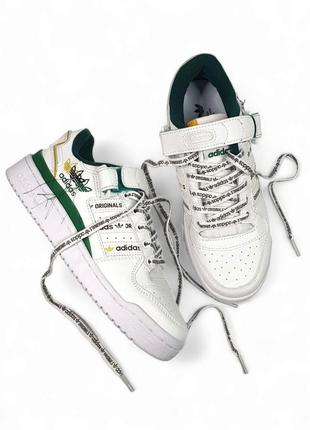 Adidas forum low •white green•