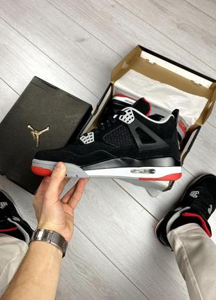 Nike air jordan retro 4 bred2 фото