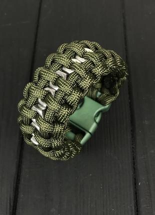 Браслет из парокорда hex nut (olive)