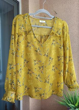Красивая стильная полупрозрачная блуза в цветочный принт2 фото