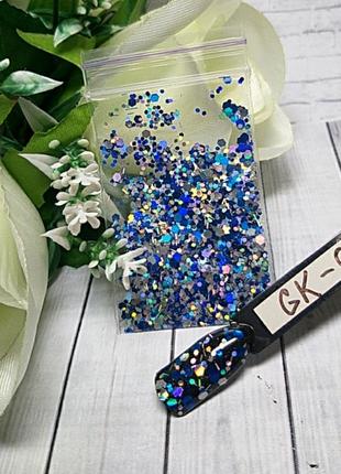 Глиттер микс конфетти 01 камифубики для дизайна ногтей 3