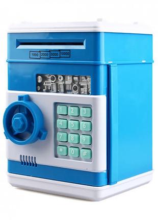 Дитяча скарбничка-сейф з купюроприймачем maxland синій (2000002016878)