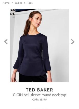 Красива стильна брендовий блуза ted baker з щільного трикотажу типу неопрен4 фото