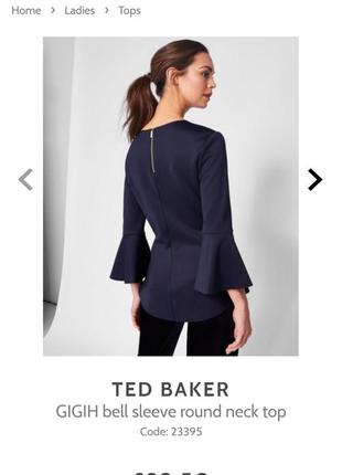 Красива стильна брендовий блуза ted baker з щільного трикотажу типу неопрен5 фото