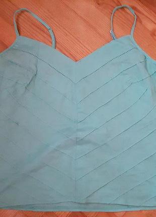 Льняная майка на бретелях от marks&spencer! p.-12uk
