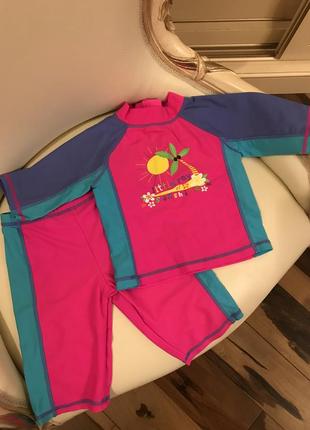Літній пляжний яскравий костюм для дівчинки 6-7 років