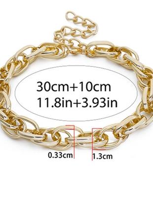 Ланцюг ланцюжок чокер велика складне плетіння кольє намисто під золото нова7 фото