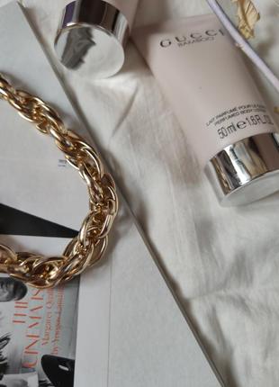 Ланцюг ланцюжок чокер велика складне плетіння кольє намисто під золото нова6 фото