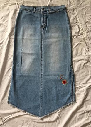 Юбка джинсовая макси