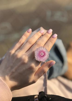 Красивое кольцо, полудрагоценный камень3 фото