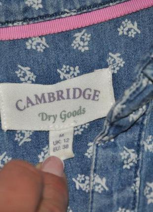 Легка джинсова сорочка cambridge в квіточку5 фото