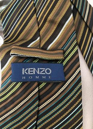 Люксовый шелковый галстук в полоску известного бренда