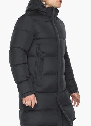 Стильная мужская чёрная куртка зимняя модель 49773 (остался только 52(xl))10 фото